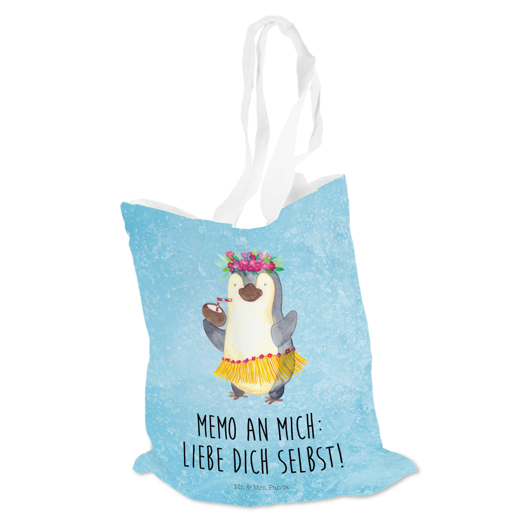Tragetasche Pinguin Kokosnuss Beuteltasche, Beutel, Einkaufstasche, Jutebeutel, Stoffbeutel, Pinguin, Aloha, Hawaii, Urlaub, Kokosnuss, Pinguine