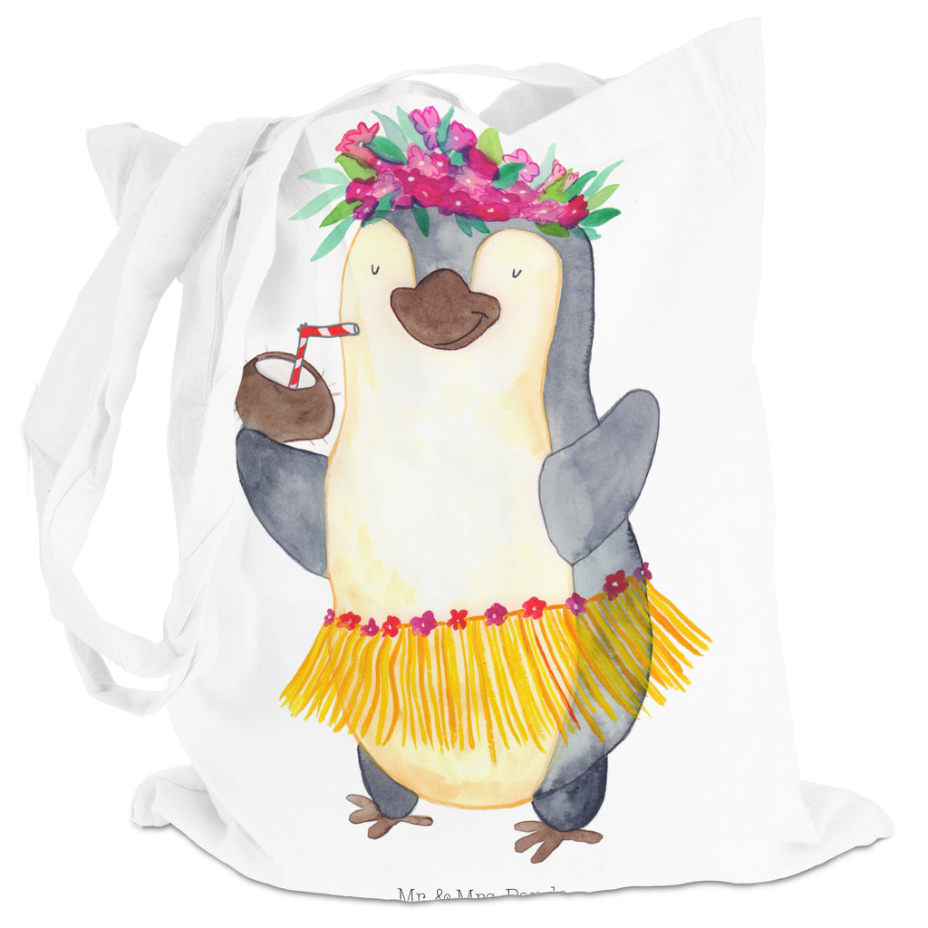 Tragetasche Pinguin Kokosnuss Beuteltasche, Beutel, Einkaufstasche, Jutebeutel, Stoffbeutel, Pinguin, Aloha, Hawaii, Urlaub, Kokosnuss, Pinguine