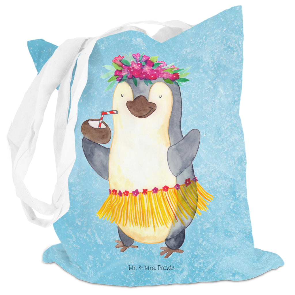 Tragetasche Pinguin Kokosnuss Beuteltasche, Beutel, Einkaufstasche, Jutebeutel, Stoffbeutel, Pinguin, Aloha, Hawaii, Urlaub, Kokosnuss, Pinguine
