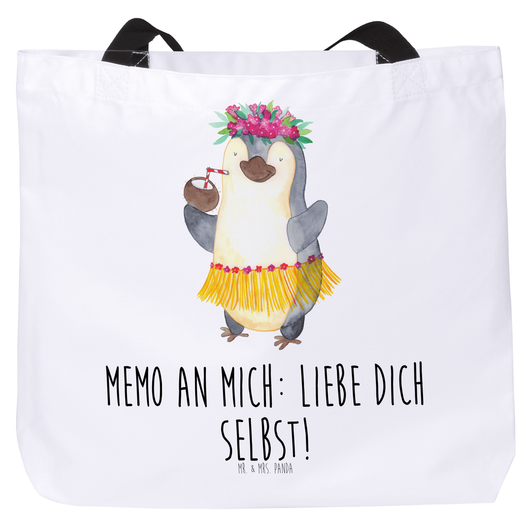 Shopper Pinguin Kokosnuss Beutel, Einkaufstasche, Tasche, Strandtasche, Einkaufsbeutel, Shopper, Schultasche, Freizeittasche, Tragebeutel, Schulbeutel, Alltagstasche, Pinguin, Aloha, Hawaii, Urlaub, Kokosnuss, Pinguine