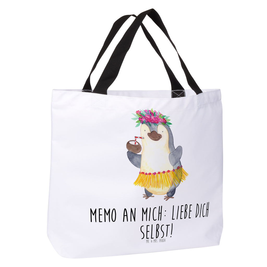 Shopper Pinguin Kokosnuss Beutel, Einkaufstasche, Tasche, Strandtasche, Einkaufsbeutel, Shopper, Schultasche, Freizeittasche, Tragebeutel, Schulbeutel, Alltagstasche, Pinguin, Aloha, Hawaii, Urlaub, Kokosnuss, Pinguine