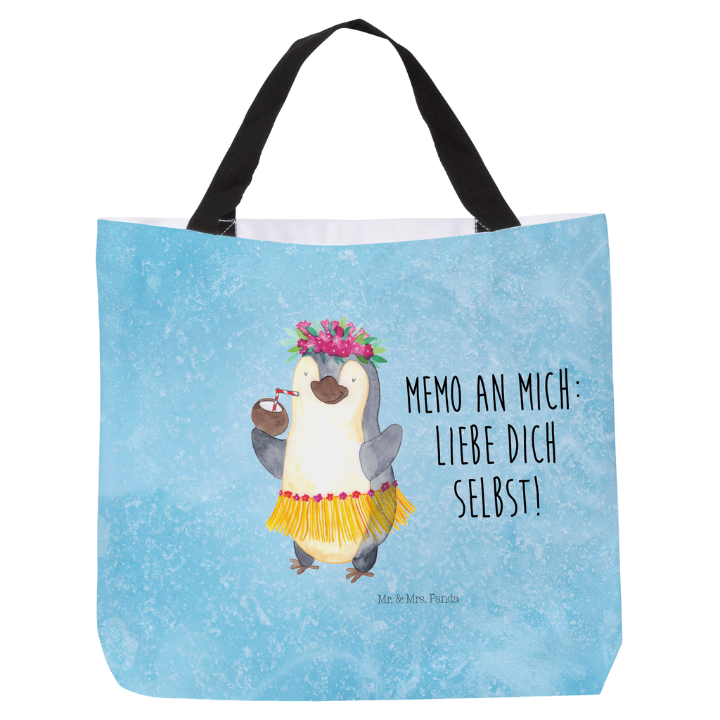 Shopper Pinguin Kokosnuss Beutel, Einkaufstasche, Tasche, Strandtasche, Einkaufsbeutel, Shopper, Schultasche, Freizeittasche, Tragebeutel, Schulbeutel, Alltagstasche, Pinguin, Aloha, Hawaii, Urlaub, Kokosnuss, Pinguine