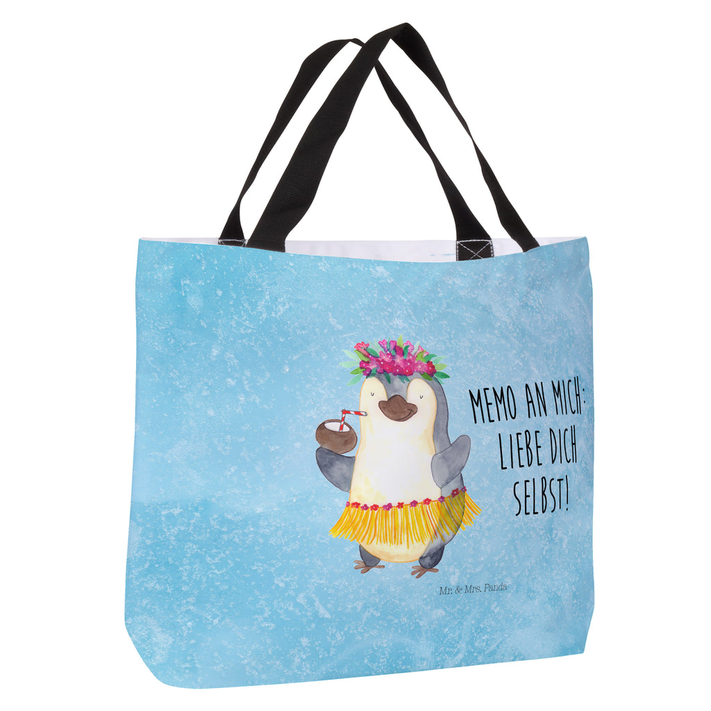 Shopper Pinguin Kokosnuss Beutel, Einkaufstasche, Tasche, Strandtasche, Einkaufsbeutel, Shopper, Schultasche, Freizeittasche, Tragebeutel, Schulbeutel, Alltagstasche, Pinguin, Aloha, Hawaii, Urlaub, Kokosnuss, Pinguine