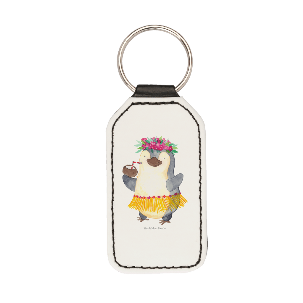 Rechteckig Schlüsselanhänger Pinguin Kokosnuss Schlüsselanhänger, Anhänger, Taschenanhänger, Glücksbringer, Schutzengel, Pinguin, Aloha, Hawaii, Urlaub, Kokosnuss, Pinguine