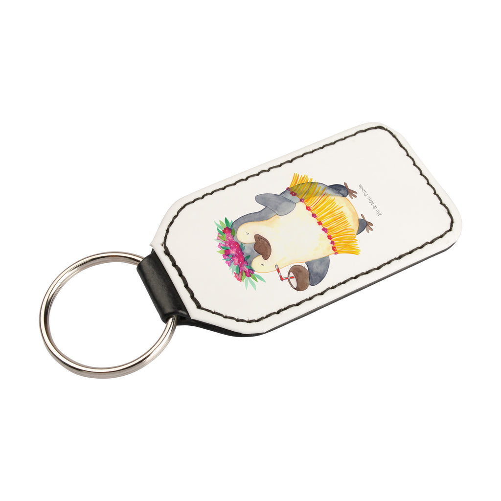 Rechteckig Schlüsselanhänger Pinguin Kokosnuss Schlüsselanhänger, Anhänger, Taschenanhänger, Glücksbringer, Schutzengel, Pinguin, Aloha, Hawaii, Urlaub, Kokosnuss, Pinguine