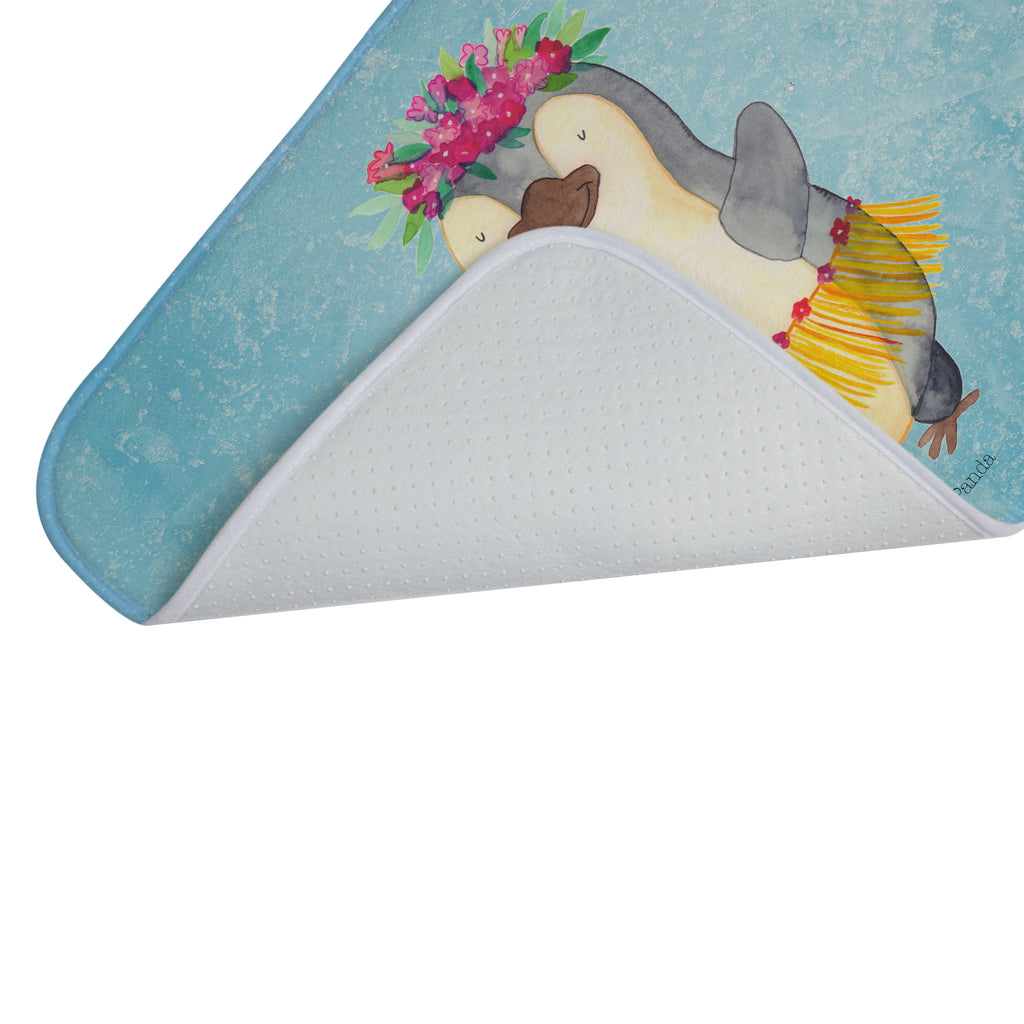 Badvorleger Pinguin Kokosnuss Badematte, Badteppich, Duschvorleger, Badezimmerteppich, Badezimmermatte, Badvorleger, Duschmatte, Duschteppich, Pinguin, Aloha, Hawaii, Urlaub, Kokosnuss, Pinguine