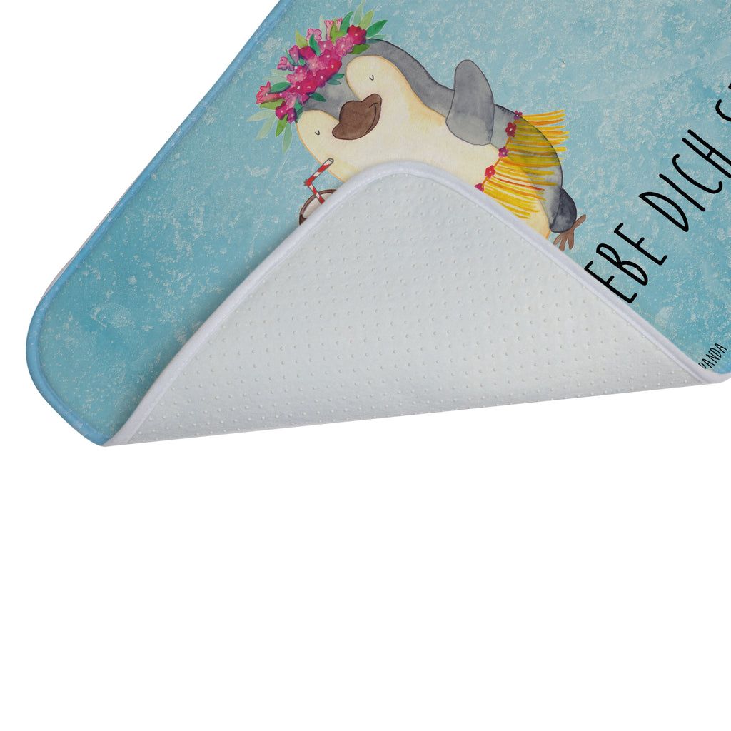 Badvorleger Pinguin Kokosnuss Badematte, Badteppich, Duschvorleger, Badezimmerteppich, Badezimmermatte, Badvorleger, Duschmatte, Duschteppich, Pinguin, Aloha, Hawaii, Urlaub, Kokosnuss, Pinguine