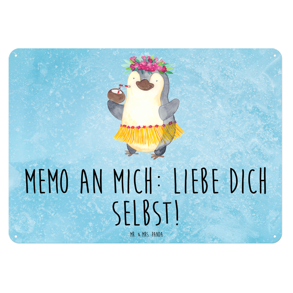 Blechschild Pinguin Kokosnuss Pinguin, Aloha, Hawaii, Urlaub, Kokosnuss, Pinguine,  Blechschild, Metallschild, Geschenk Schild, Schild, Magnet-Metall-Schild, Deko Schild, Wandschild, Wand-Dekoration, Türschild, Wandschild, Metallschild  Pinguin