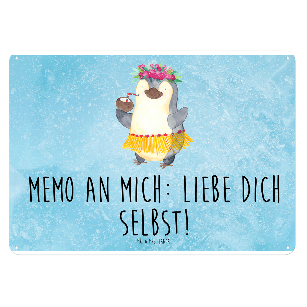 Blechschild Pinguin Kokosnuss Pinguin, Aloha, Hawaii, Urlaub, Kokosnuss, Pinguine,  Blechschild, Metallschild, Geschenk Schild, Schild, Magnet-Metall-Schild, Deko Schild, Wandschild, Wand-Dekoration, Türschild, Wandschild, Metallschild  Pinguin