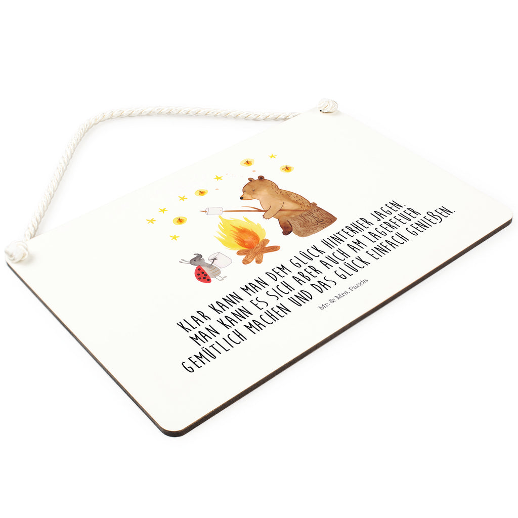 Deko Schild Bär & Marienkäfer Lagerfeuer Dekoschild, Deko Schild, Schild, Tür Schild, Türschild, Holzschild, Wandschild, Wanddeko, Bär, Teddy, Teddybär, Lagerfeuer