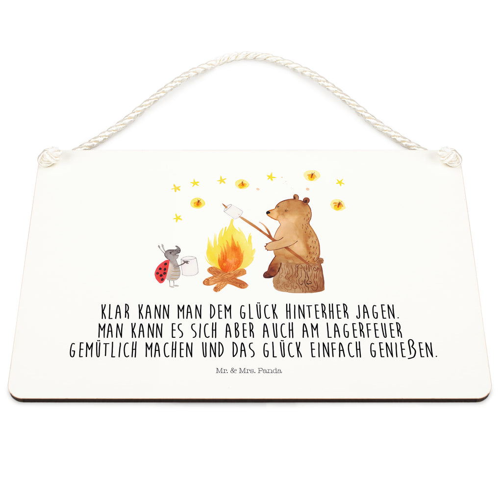 Deko Schild Bär & Marienkäfer Lagerfeuer Dekoschild, Deko Schild, Schild, Tür Schild, Türschild, Holzschild, Wandschild, Wanddeko, Bär, Teddy, Teddybär, Lagerfeuer
