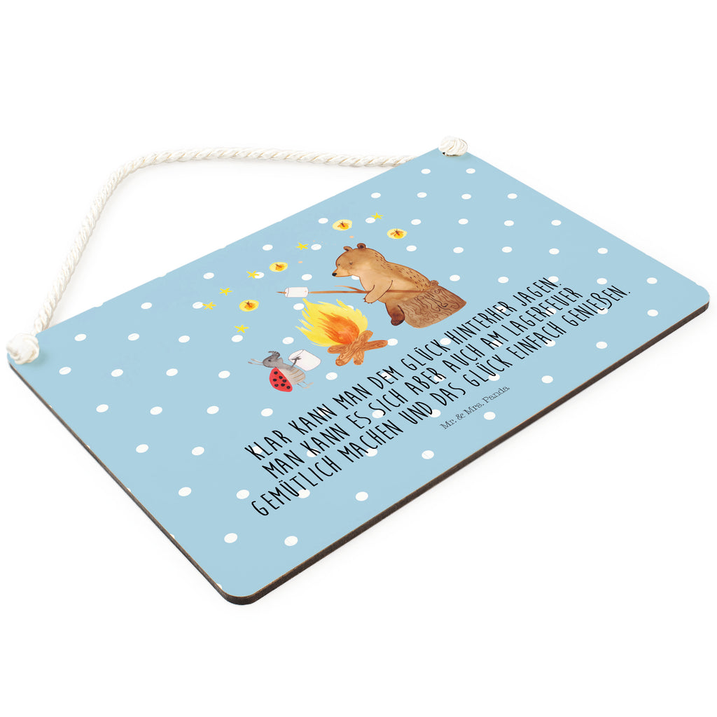 Deko Schild Bär & Marienkäfer Lagerfeuer Dekoschild, Deko Schild, Schild, Tür Schild, Türschild, Holzschild, Wandschild, Wanddeko, Bär, Teddy, Teddybär, Lagerfeuer