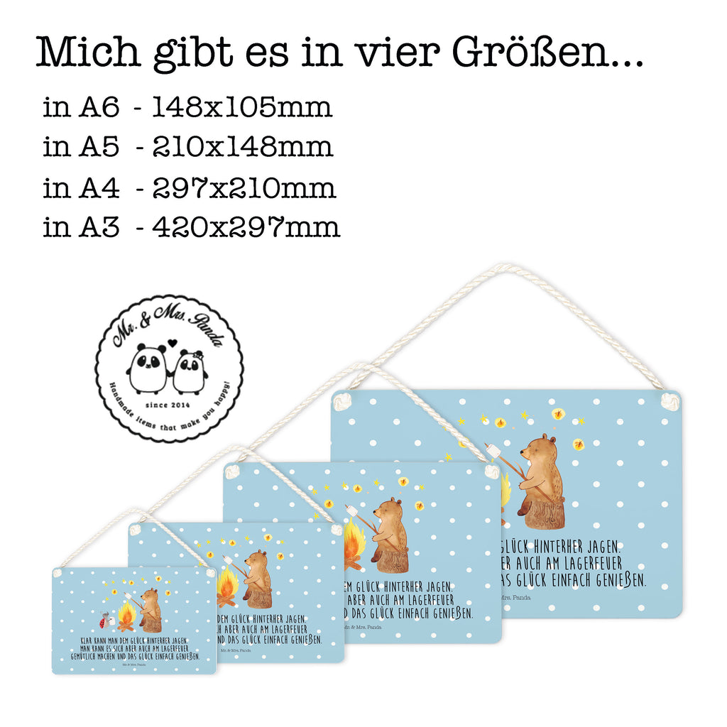 Deko Schild Bär & Marienkäfer Lagerfeuer Dekoschild, Deko Schild, Schild, Tür Schild, Türschild, Holzschild, Wandschild, Wanddeko, Bär, Teddy, Teddybär, Lagerfeuer