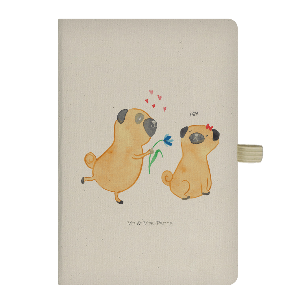 DIN A5 Baumwoll Notizbuch Mops verliebt Notizen, Eintragebuch, Tagebuch, Notizblock, Adressbuch, Journal, Kladde, Skizzenbuch, Notizheft, Schreibbuch, Schreibheft, Hund, Hundemotiv, Haustier, Hunderasse, Tierliebhaber, Hundebesitzer, Sprüche, Mops, Möpse, Hundeliebe, verliebt, Liebe, Liebesspruch. Verlobt, Geschenk Freund, Partner