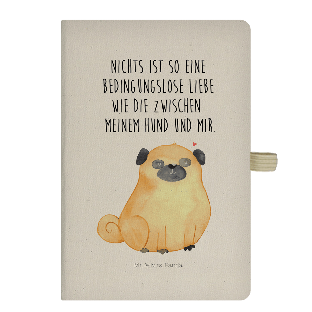 DIN A5 Baumwoll Notizbuch Mops Notizen, Eintragebuch, Tagebuch, Notizblock, Adressbuch, Journal, Kladde, Skizzenbuch, Notizheft, Schreibbuch, Schreibheft, Hund, Hundemotiv, Haustier, Hunderasse, Tierliebhaber, Hundebesitzer, Sprüche, Mops, Liebe, Hundeliebe