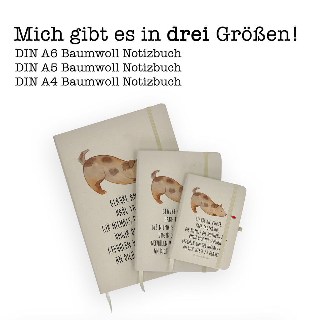 DIN A5 Baumwoll Notizbuch Hund Marienkäfer Notizen, Eintragebuch, Tagebuch, Notizblock, Adressbuch, Journal, Kladde, Skizzenbuch, Notizheft, Schreibbuch, Schreibheft, Hund, Hundemotiv, Haustier, Hunderasse, Tierliebhaber, Hundebesitzer, Sprüche, Hunde, Hundespruch, Marienkäfer, Mischling, Mischlinghund