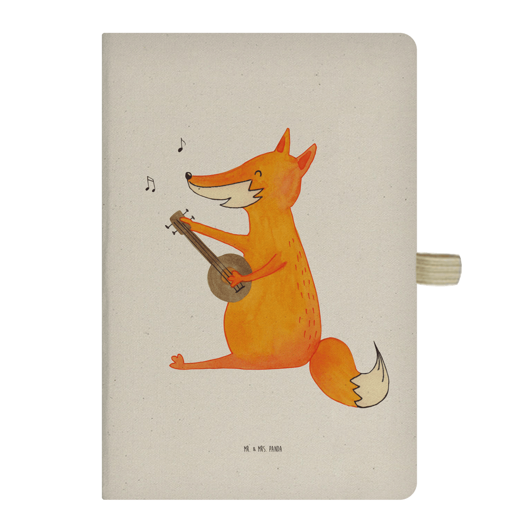 DIN A5 Baumwoll Notizbuch Fuchs Gitarre Notizen, Eintragebuch, Tagebuch, Notizblock, Adressbuch, Journal, Kladde, Skizzenbuch, Notizheft, Schreibbuch, Schreibheft, Fuchs, Füchse, Geschenk Musiker, Musik Spruch, Musikerin, Sänger, Sängerin, Gitarre