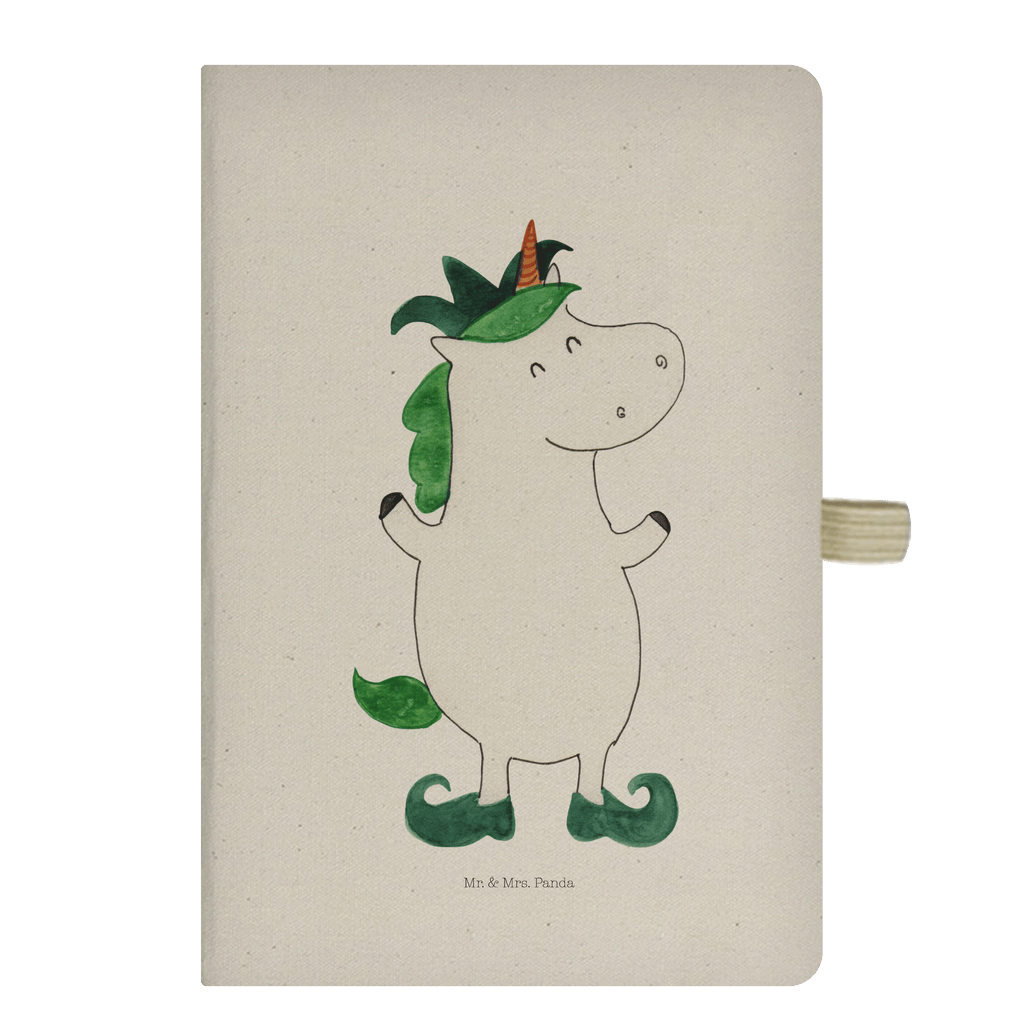 DIN A4 Baumwoll Notizbuch Einhorn Joker Notizen, Eintragebuch, Tagebuch, Notizblock, Adressbuch, Journal, Kladde, Skizzenbuch, Notizheft, Schreibbuch, Schreibheft, Einhorn, Einhörner, Einhorn Deko, Pegasus, Unicorn, Hofnarr, Kasper, Gaukler, Mittelalter