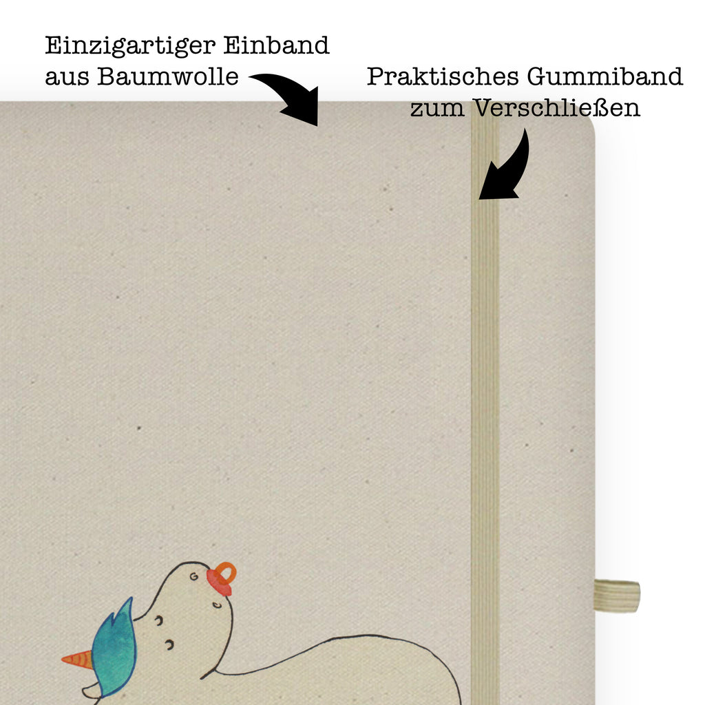 DIN A5 Baumwoll Notizbuch Einhorn Schnullie Notizen, Eintragebuch, Tagebuch, Notizblock, Adressbuch, Journal, Kladde, Skizzenbuch, Notizheft, Schreibbuch, Schreibheft, Einhorn, Einhörner, Einhorn Deko, Pegasus, Unicorn, Baby, Kleinkind, Geburt, Geburtstag, Säugling, Schnuller, Geschenk Geburt, Mutter, Mama