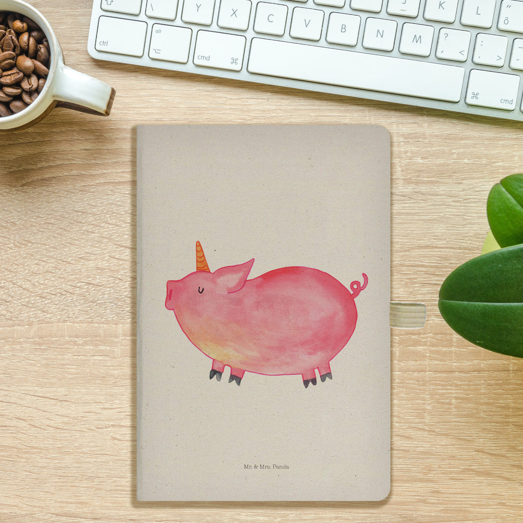 DIN A5 Baumwoll Notizbuch Einhorn Schweinhorn Notizen, Eintragebuch, Tagebuch, Notizblock, Adressbuch, Journal, Kladde, Skizzenbuch, Notizheft, Schreibbuch, Schreibheft, Einhorn, Einhörner, Einhorn Deko, Pegasus, Unicorn, Party, Spaß, Schwein, Schweinhorn, Bauer, witzig. lustig, Spruch, geschenk, Pig, Piggy, funny, english, englisch
