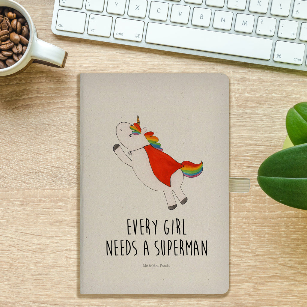 DIN A5 Baumwoll Notizbuch Einhorn Super Notizen, Eintragebuch, Tagebuch, Notizblock, Adressbuch, Journal, Kladde, Skizzenbuch, Notizheft, Schreibbuch, Schreibheft, Einhorn, Einhörner, Einhorn Deko, Pegasus, Unicorn, Traummann, Superheld, Held, Freundin, Geschenk, Girl, Mädchen