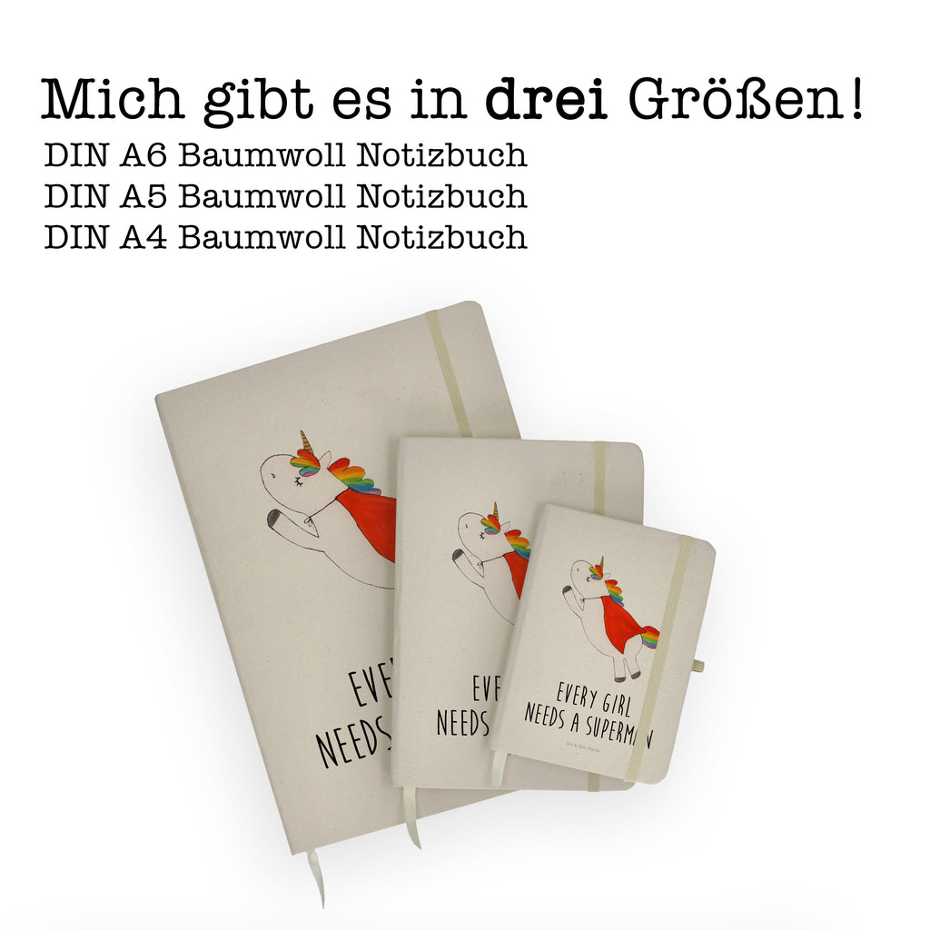 DIN A5 Baumwoll Notizbuch Einhorn Super Notizen, Eintragebuch, Tagebuch, Notizblock, Adressbuch, Journal, Kladde, Skizzenbuch, Notizheft, Schreibbuch, Schreibheft, Einhorn, Einhörner, Einhorn Deko, Pegasus, Unicorn, Traummann, Superheld, Held, Freundin, Geschenk, Girl, Mädchen