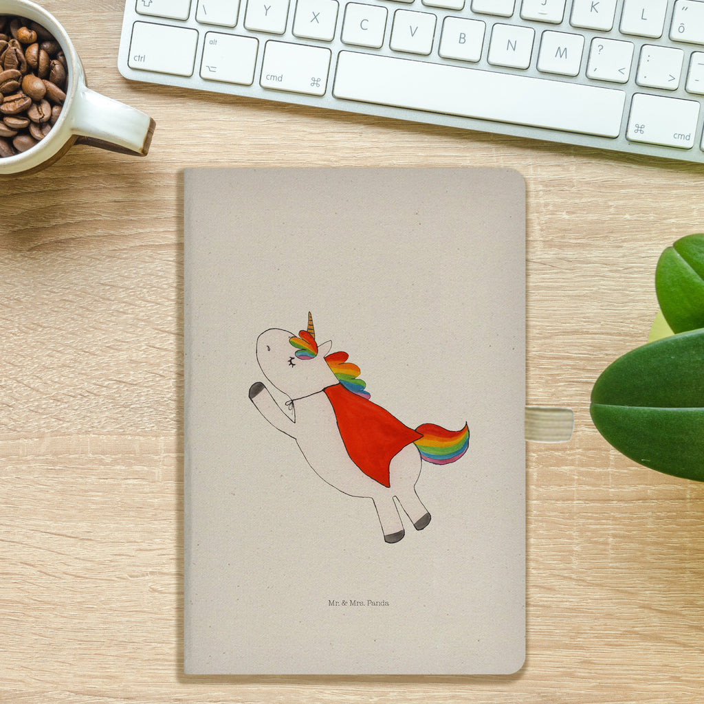 DIN A5 Baumwoll Notizbuch Einhorn Super Notizen, Eintragebuch, Tagebuch, Notizblock, Adressbuch, Journal, Kladde, Skizzenbuch, Notizheft, Schreibbuch, Schreibheft, Einhorn, Einhörner, Einhorn Deko, Pegasus, Unicorn, Traummann, Superheld, Held, Freundin, Geschenk, Girl, Mädchen