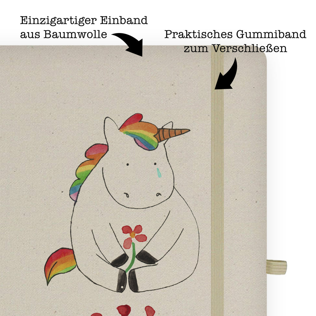DIN A5 Baumwoll Notizbuch Einhorn Traurig Notizen, Eintragebuch, Tagebuch, Notizblock, Adressbuch, Journal, Kladde, Skizzenbuch, Notizheft, Schreibbuch, Schreibheft, Einhorn, Einhörner, Einhorn Deko, Pegasus, Unicorn, Glitzer, Trösten. Freundschaft, Freunde, Liebe, Trauer, Grußkarte, Blume