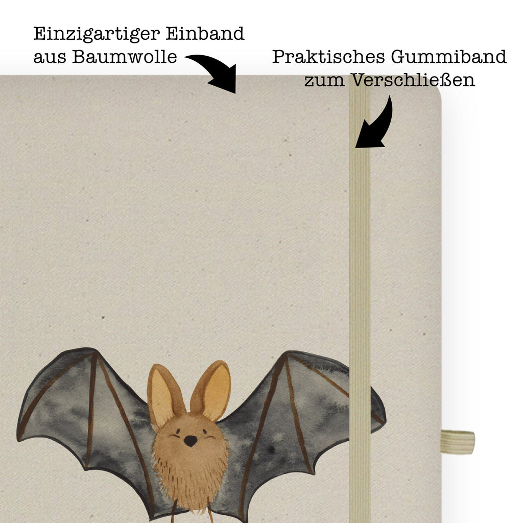 DIN A4 Baumwoll Notizbuch Fledermaus Flügel Notizen, Eintragebuch, Tagebuch, Notizblock, Adressbuch, Journal, Kladde, Skizzenbuch, Notizheft, Schreibbuch, Schreibheft, Tiermotive, Gute Laune, lustige Sprüche, Tiere