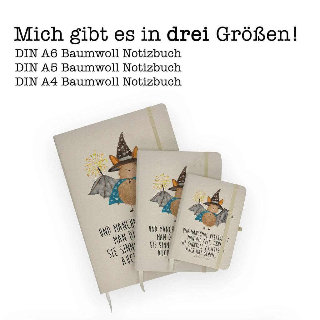 DIN A4 Baumwoll Notizbuch Fledermaus Zauberer Notizen, Eintragebuch, Tagebuch, Notizblock, Adressbuch, Journal, Kladde, Skizzenbuch, Notizheft, Schreibbuch, Schreibheft, Tiermotive, Gute Laune, lustige Sprüche, Tiere, Fledermaus, Fledermäuse, Zauberer, Magier, Frauen, reinsteigern
