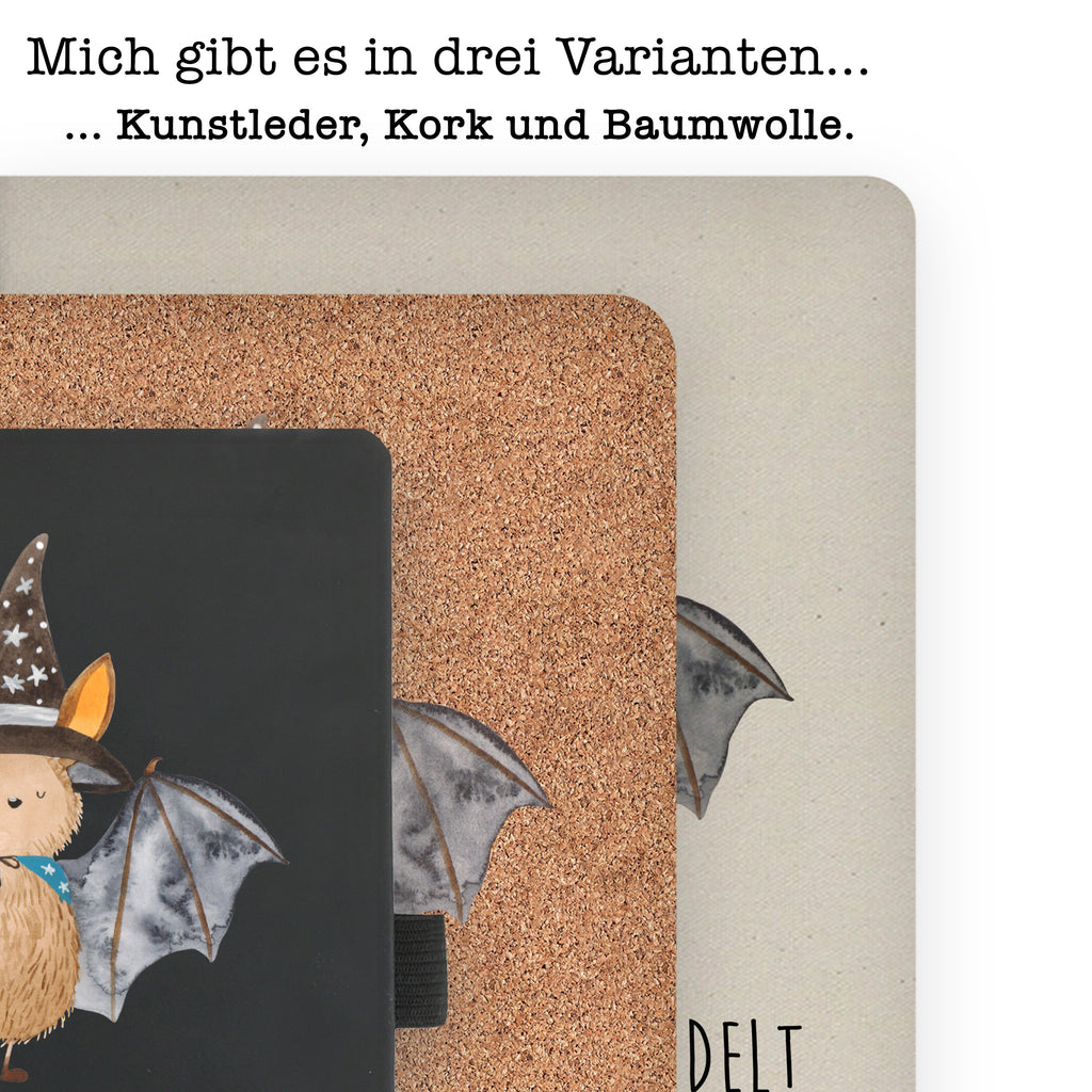 DIN A4 Baumwoll Notizbuch Fledermaus Zauberer Notizen, Eintragebuch, Tagebuch, Notizblock, Adressbuch, Journal, Kladde, Skizzenbuch, Notizheft, Schreibbuch, Schreibheft, Tiermotive, Gute Laune, lustige Sprüche, Tiere, Fledermaus, Fledermäuse, Zauberer, Magier, Frauen, reinsteigern