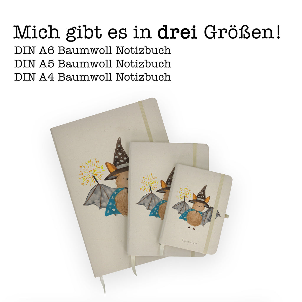 DIN A4 Baumwoll Notizbuch Fledermaus Zauberer Notizen, Eintragebuch, Tagebuch, Notizblock, Adressbuch, Journal, Kladde, Skizzenbuch, Notizheft, Schreibbuch, Schreibheft, Tiermotive, Gute Laune, lustige Sprüche, Tiere, Fledermaus, Fledermäuse, Zauberer, Magier, Frauen, reinsteigern