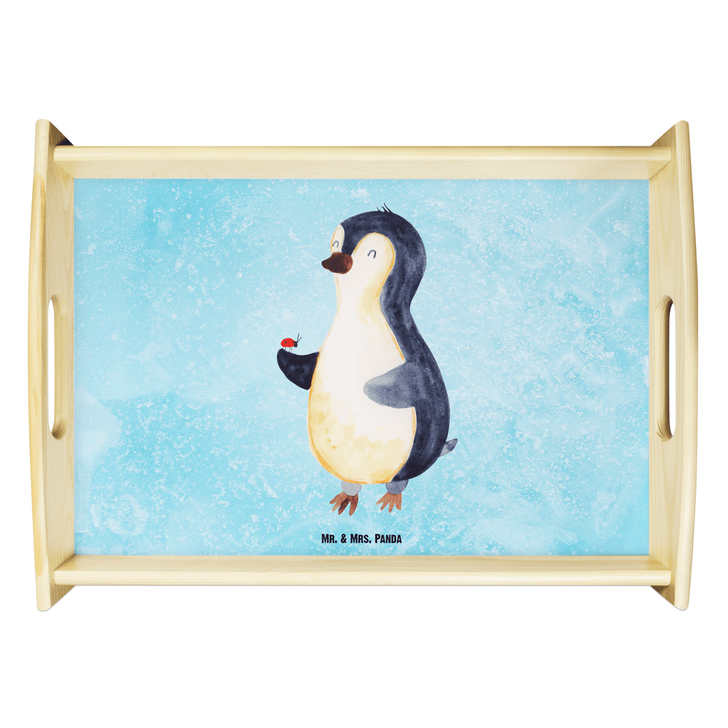 Serviertablett Pinguin Marienkäfer Tablett, Holztablett, Küchentablett, Dekotablett, Frühstückstablett, Pinguin, Pinguine, Marienkäfer, Liebe, Wunder, Glück, Freude, Lebensfreude