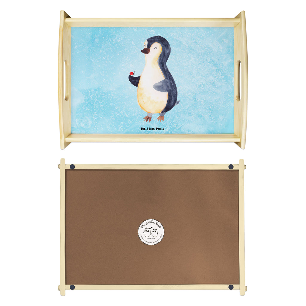 Serviertablett Pinguin Marienkäfer Tablett, Holztablett, Küchentablett, Dekotablett, Frühstückstablett, Pinguin, Pinguine, Marienkäfer, Liebe, Wunder, Glück, Freude, Lebensfreude