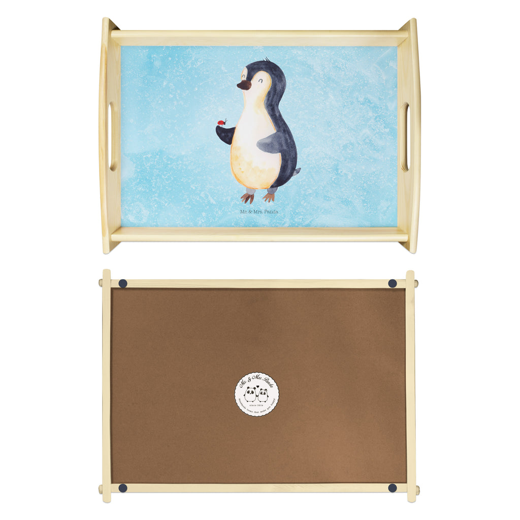 Serviertablett Pinguin Marienkäfer Tablett, Holztablett, Küchentablett, Dekotablett, Frühstückstablett, Pinguin, Pinguine, Marienkäfer, Liebe, Wunder, Glück, Freude, Lebensfreude