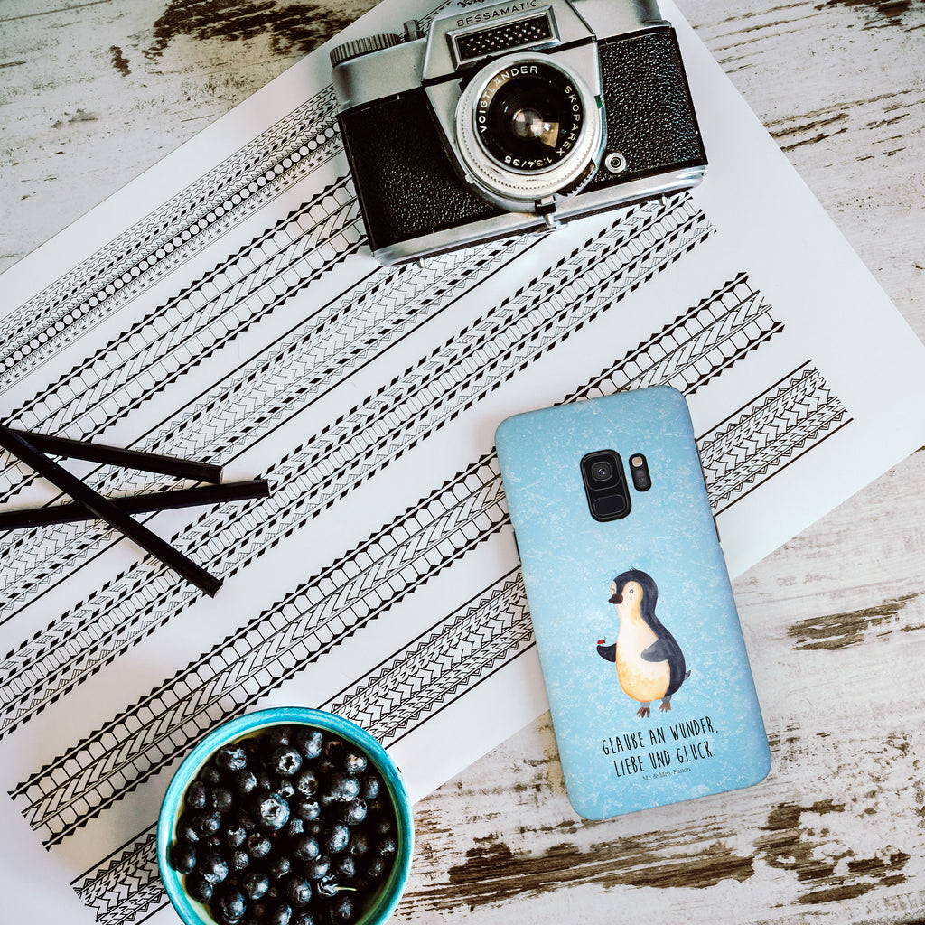 Samsung Galaxy S9 Handyhülle Pinguin Marienkäfer Samsung Galaxy S9, Handyhülle, Smartphone Hülle, Handy Case, Handycover, Hülle, Pinguin, Pinguine, Marienkäfer, Liebe, Wunder, Glück, Freude, Lebensfreude