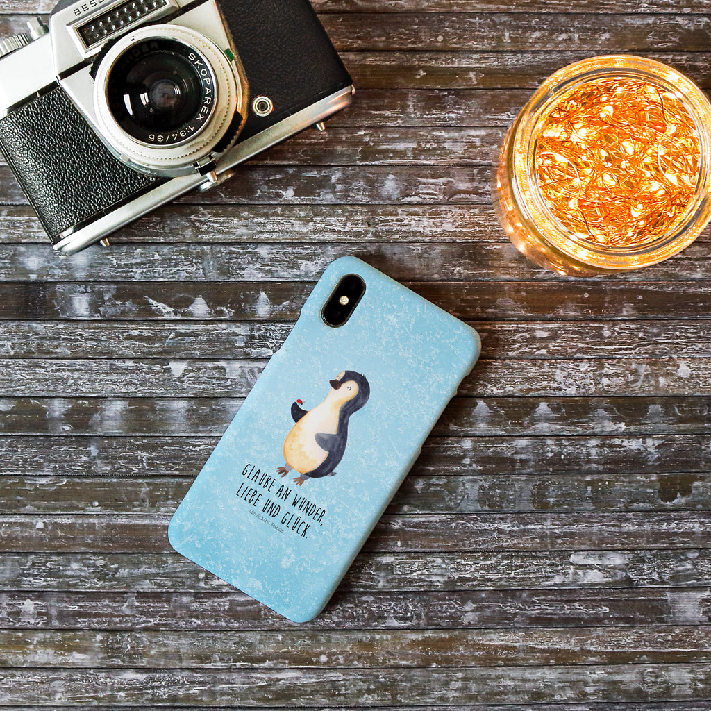 Iphone XS Handyhülle Pinguin Marienkäfer Iphone XS Handyhülle, Handyhülle, Iphone XS, Smartphone, Hülle, Pinguin, Pinguine, Marienkäfer, Liebe, Wunder, Glück, Freude, Lebensfreude