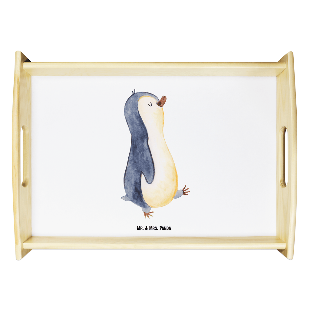 Serviertablett Pinguin marschierend Tablett, Holztablett, Küchentablett, Dekotablett, Frühstückstablett, Pinguin, Pinguine, Frühaufsteher, Langschläfer, Bruder, Schwester, Familie