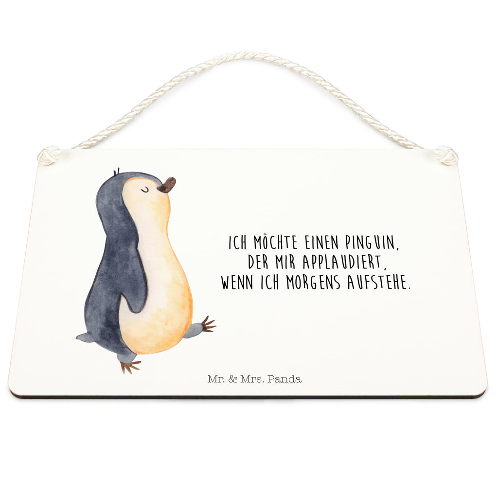 Deko Schild Pinguin marschierend Dekoschild, Deko Schild, Schild, Tür Schild, Türschild, Holzschild, Wandschild, Wanddeko, Pinguin, Pinguine, Frühaufsteher, Langschläfer, Bruder, Schwester, Familie