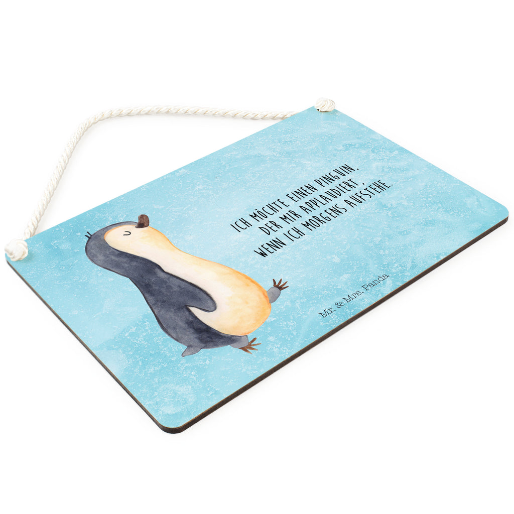 Deko Schild Pinguin marschierend Dekoschild, Deko Schild, Schild, Tür Schild, Türschild, Holzschild, Wandschild, Wanddeko, Pinguin, Pinguine, Frühaufsteher, Langschläfer, Bruder, Schwester, Familie