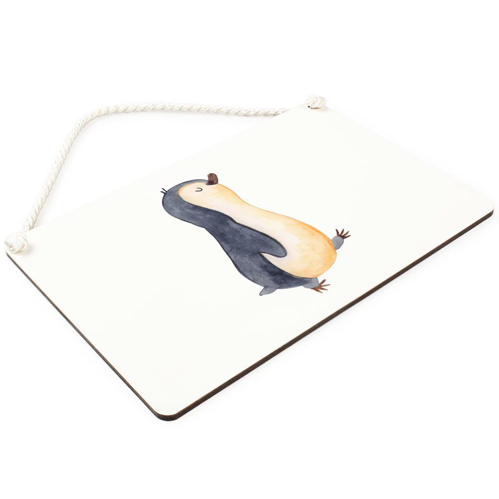 Deko Schild Pinguin marschierend Dekoschild, Deko Schild, Schild, Tür Schild, Türschild, Holzschild, Wandschild, Wanddeko, Pinguin, Pinguine, Frühaufsteher, Langschläfer, Bruder, Schwester, Familie