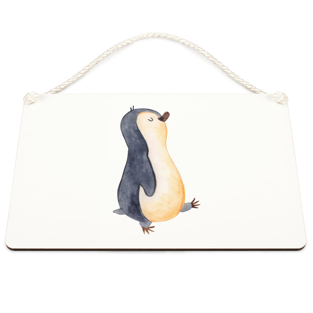 Deko Schild Pinguin marschierend Dekoschild, Deko Schild, Schild, Tür Schild, Türschild, Holzschild, Wandschild, Wanddeko, Pinguin, Pinguine, Frühaufsteher, Langschläfer, Bruder, Schwester, Familie