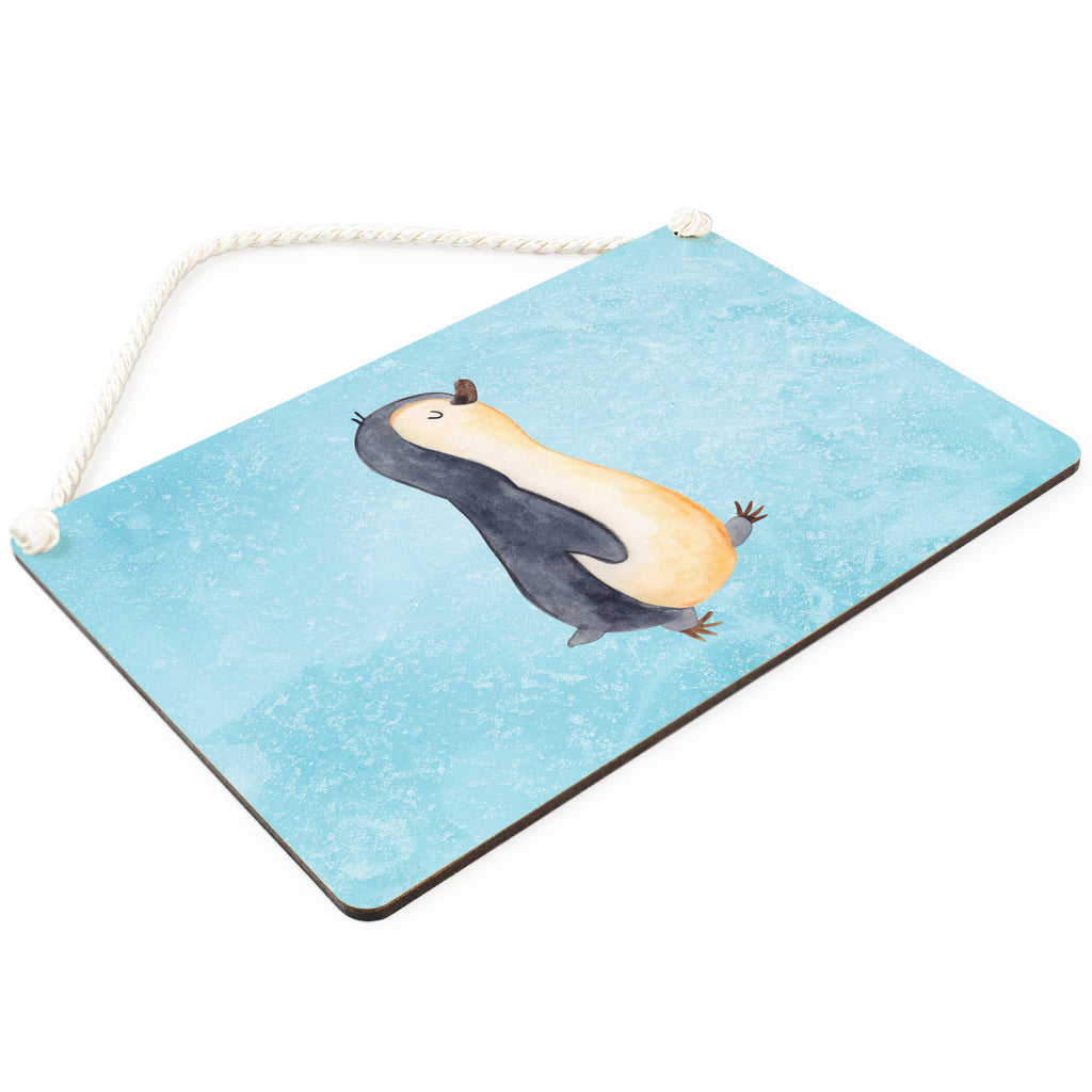 Deko Schild Pinguin marschierend Dekoschild, Deko Schild, Schild, Tür Schild, Türschild, Holzschild, Wandschild, Wanddeko, Pinguin, Pinguine, Frühaufsteher, Langschläfer, Bruder, Schwester, Familie