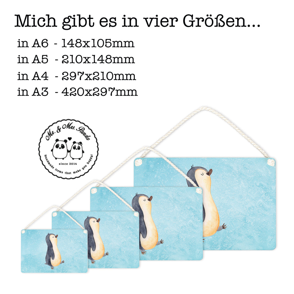 Deko Schild Pinguin marschierend Dekoschild, Deko Schild, Schild, Tür Schild, Türschild, Holzschild, Wandschild, Wanddeko, Pinguin, Pinguine, Frühaufsteher, Langschläfer, Bruder, Schwester, Familie
