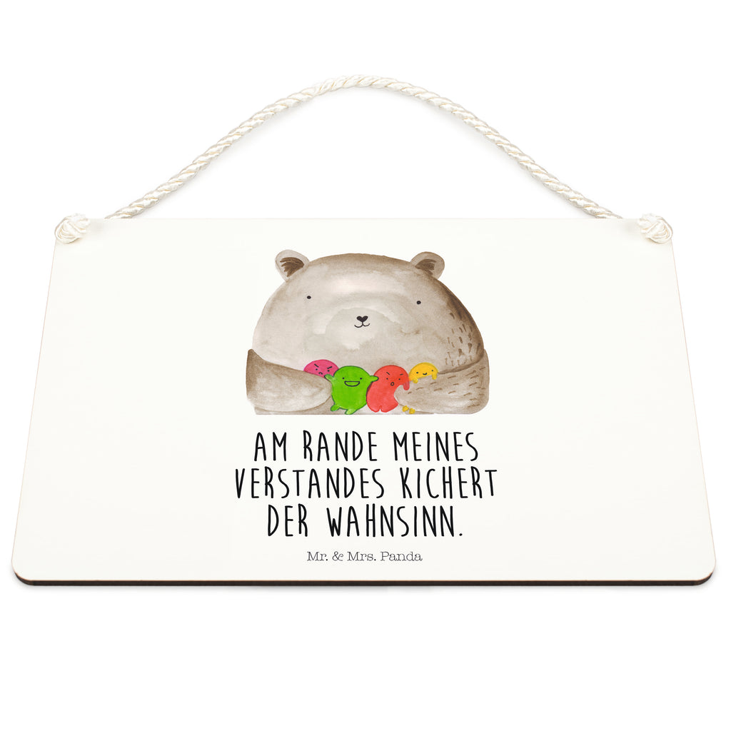 Deko Schild Bär Gefühl Bär, Wahnsinn, Verrückt, Durchgedreht Dekoschild, Deko Schild, Schild, Tür Schild, Türschild, Holzschild, Wandschild, Wanddeko  Bär, Teddy, Teddybär
