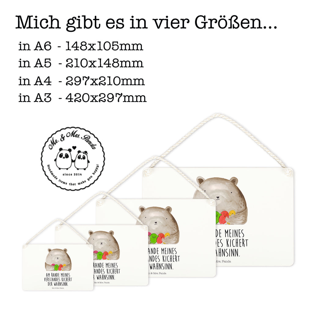 Deko Schild Bär Gefühl Bär, Wahnsinn, Verrückt, Durchgedreht Dekoschild, Deko Schild, Schild, Tür Schild, Türschild, Holzschild, Wandschild, Wanddeko  Bär, Teddy, Teddybär