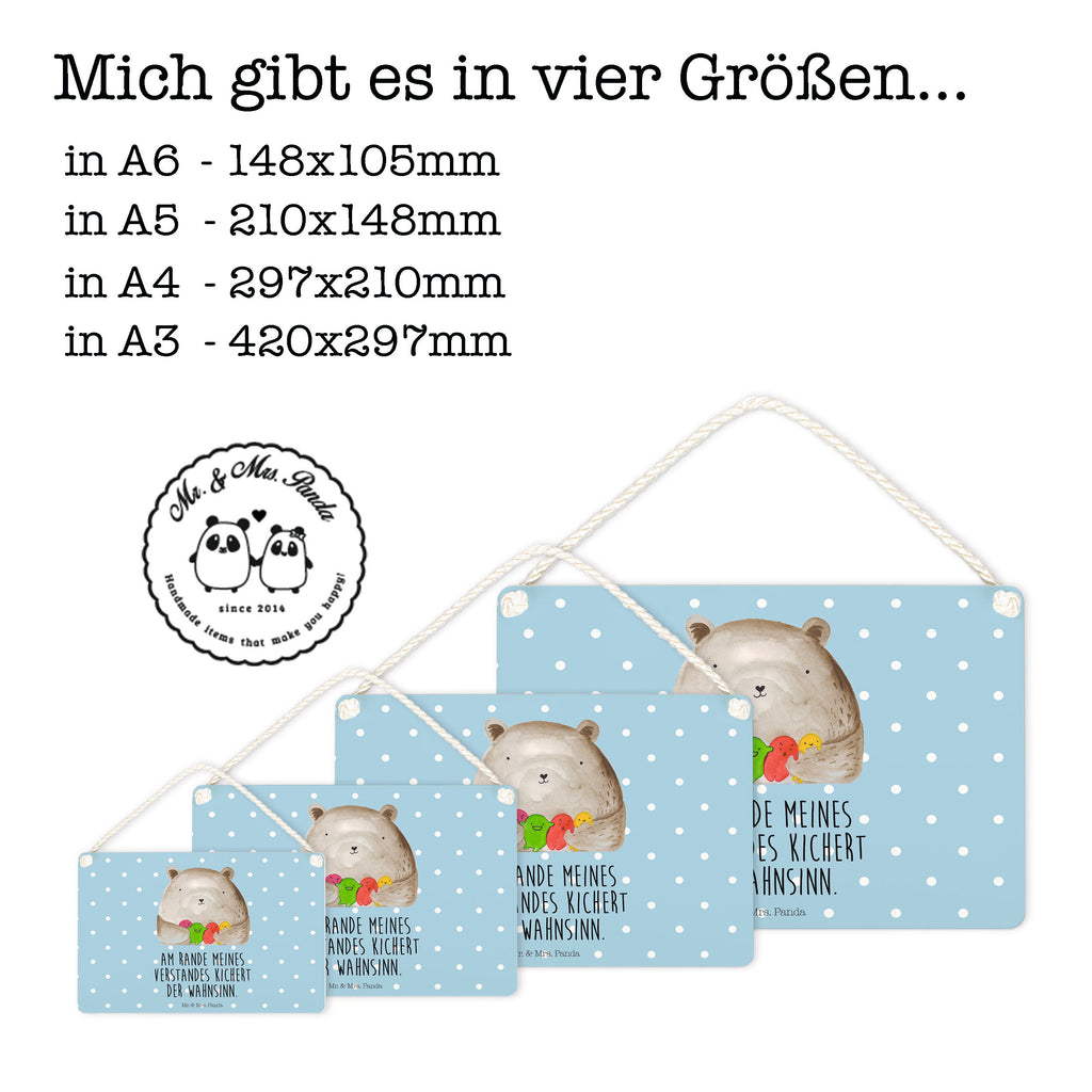 Deko Schild Bär Gefühl Bär, Wahnsinn, Verrückt, Durchgedreht Dekoschild, Deko Schild, Schild, Tür Schild, Türschild, Holzschild, Wandschild, Wanddeko  Bär, Teddy, Teddybär