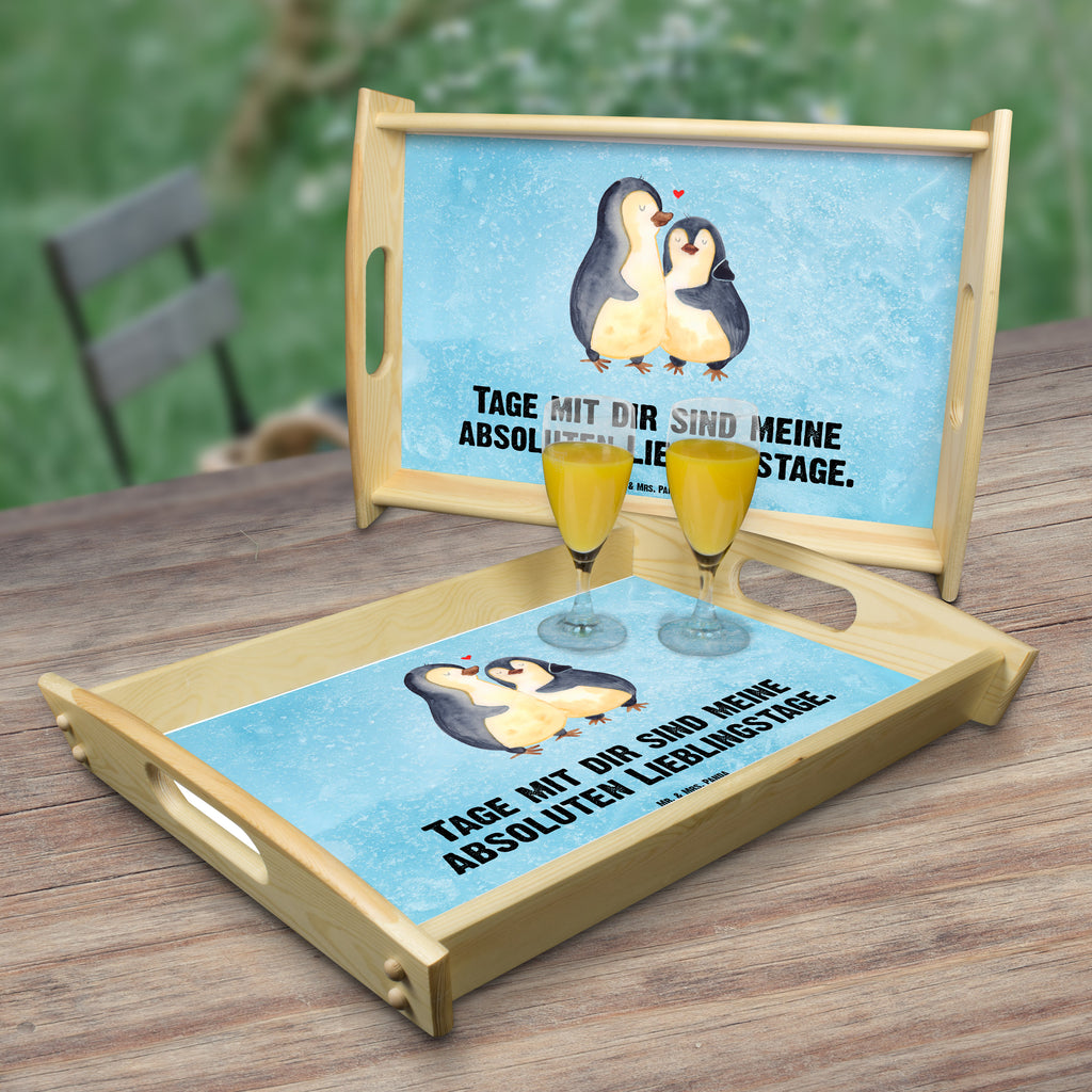 Serviertablett Pinguin umarmend Tablett, Holztablett, Küchentablett, Dekotablett, Frühstückstablett, Pinguin, Liebe, Liebespaar, Liebesbeweis, Liebesgeschenk, Verlobung, Jahrestag, Hochzeitstag, Hochzeit, Hochzeitsgeschenk