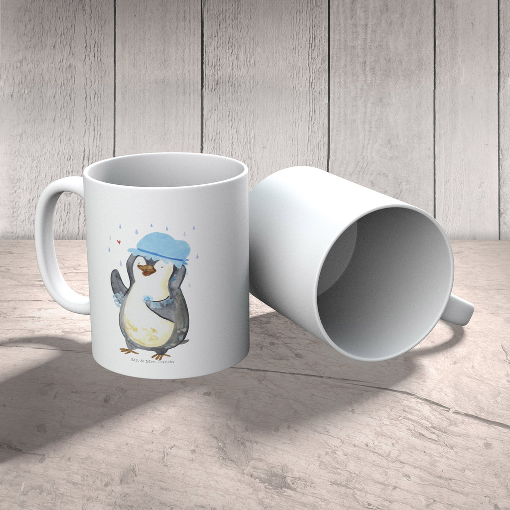 Tasse Pinguin duscht