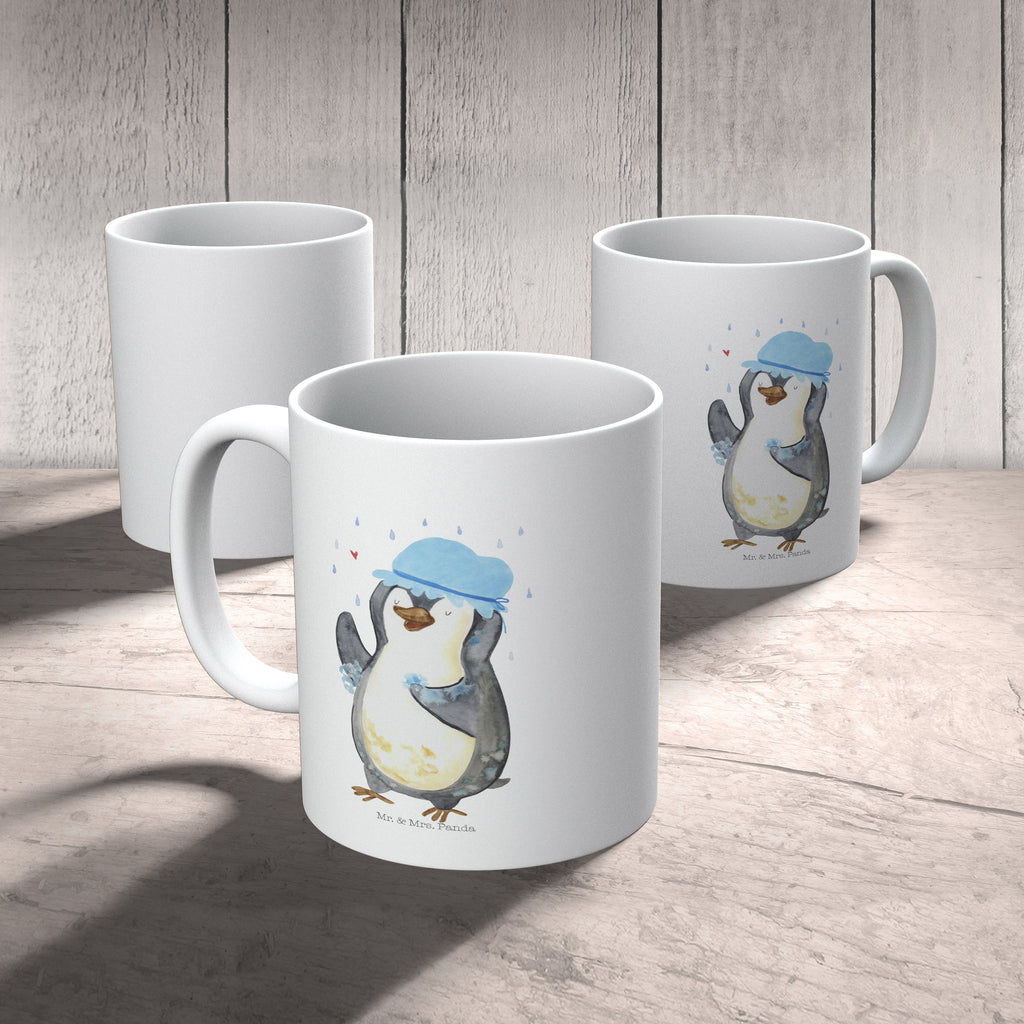 Tasse Pinguin duscht